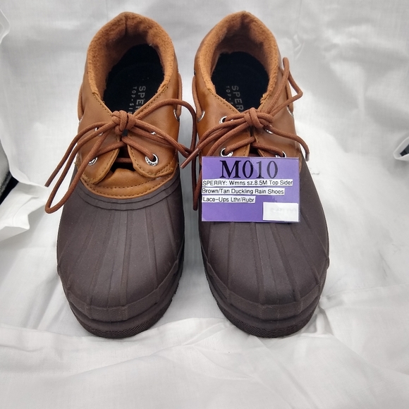 SPERRY Womens 8.5M Brown Duckling TopSider LeatherRubber Ankle LaceUp Boot - Picture 11 of 11